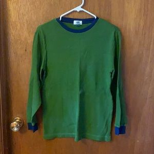 Old Navy boys green navy thermal shirt XL